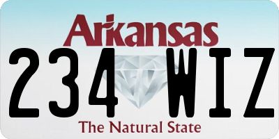 AR license plate 234WIZ