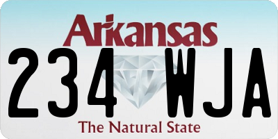 AR license plate 234WJA