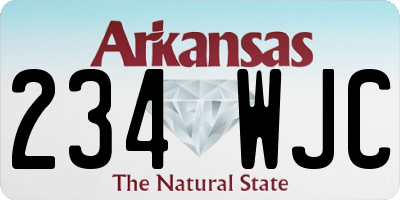 AR license plate 234WJC