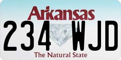 AR license plate 234WJD