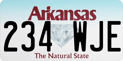 AR license plate 234WJE