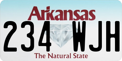 AR license plate 234WJH