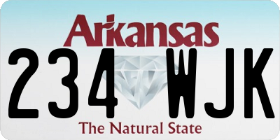 AR license plate 234WJK