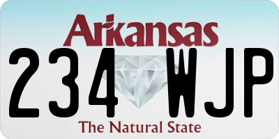 AR license plate 234WJP