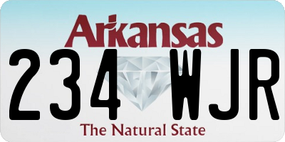 AR license plate 234WJR