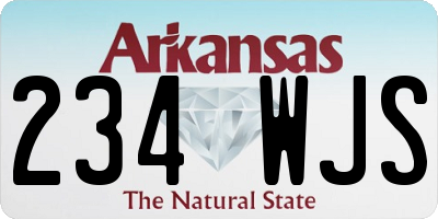 AR license plate 234WJS