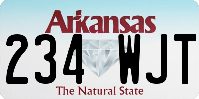 AR license plate 234WJT