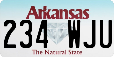 AR license plate 234WJU