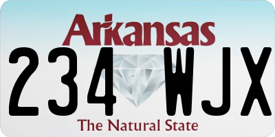 AR license plate 234WJX