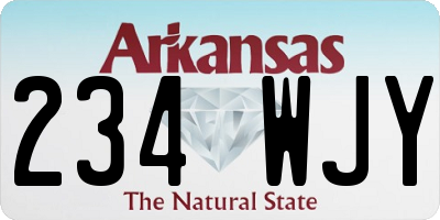 AR license plate 234WJY
