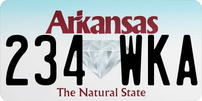 AR license plate 234WKA