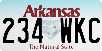 AR license plate 234WKC