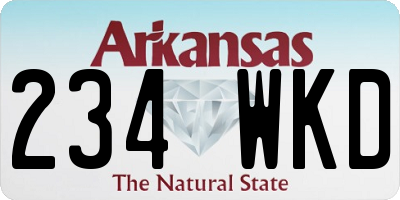 AR license plate 234WKD