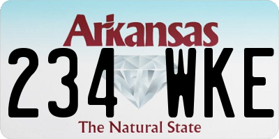 AR license plate 234WKE