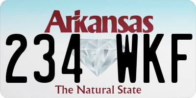 AR license plate 234WKF