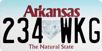 AR license plate 234WKG
