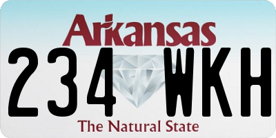 AR license plate 234WKH