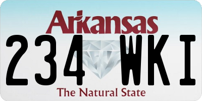AR license plate 234WKI