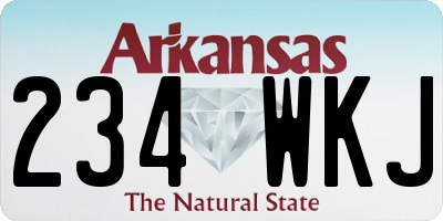 AR license plate 234WKJ