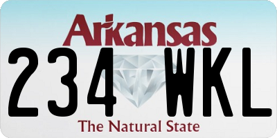 AR license plate 234WKL