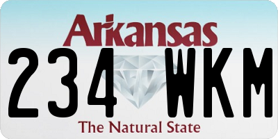 AR license plate 234WKM