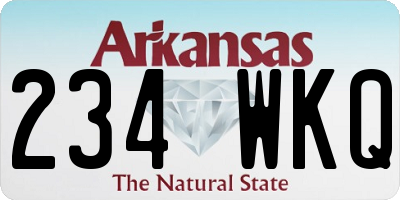 AR license plate 234WKQ