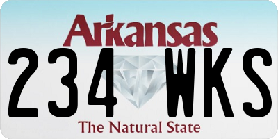 AR license plate 234WKS