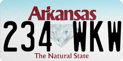 AR license plate 234WKW