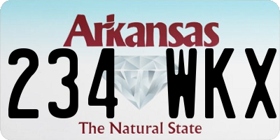 AR license plate 234WKX