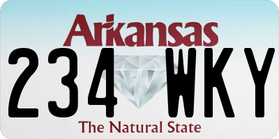 AR license plate 234WKY