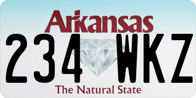 AR license plate 234WKZ