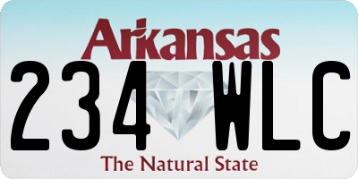 AR license plate 234WLC
