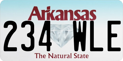 AR license plate 234WLE