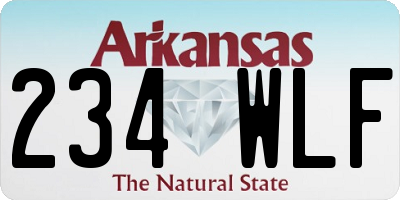 AR license plate 234WLF