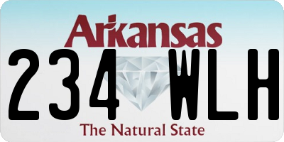 AR license plate 234WLH