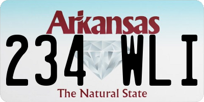 AR license plate 234WLI