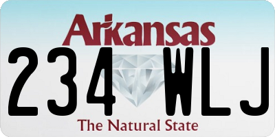 AR license plate 234WLJ