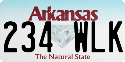 AR license plate 234WLK