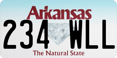AR license plate 234WLL