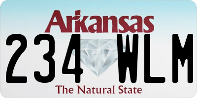 AR license plate 234WLM