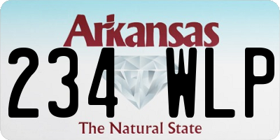 AR license plate 234WLP