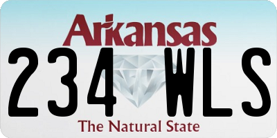 AR license plate 234WLS