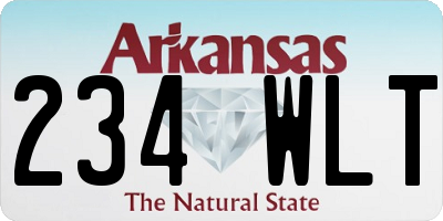 AR license plate 234WLT