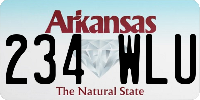 AR license plate 234WLU