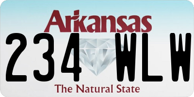 AR license plate 234WLW