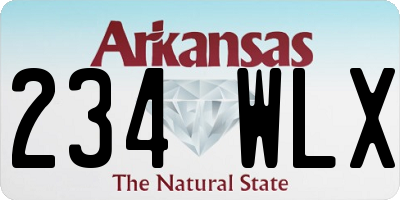 AR license plate 234WLX