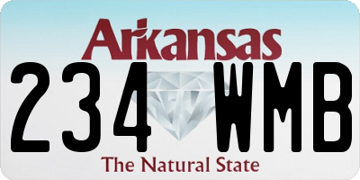 AR license plate 234WMB