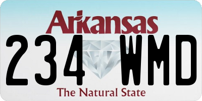 AR license plate 234WMD