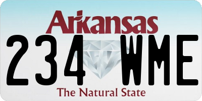 AR license plate 234WME