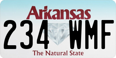 AR license plate 234WMF